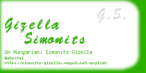 gizella simonits business card